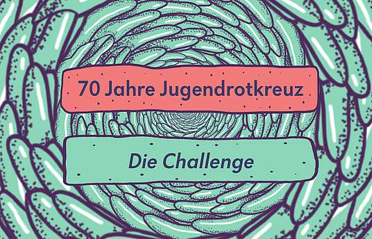 Grafik 70 Jahre Jugendrotkreuz - Die Challenge