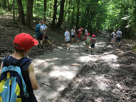 Jugendgruppe wandert auf den Csaterberg